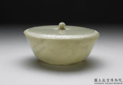 图片[2]-Jade round lidded bowl with decorative leaf band, Mughal Empire-China Archive